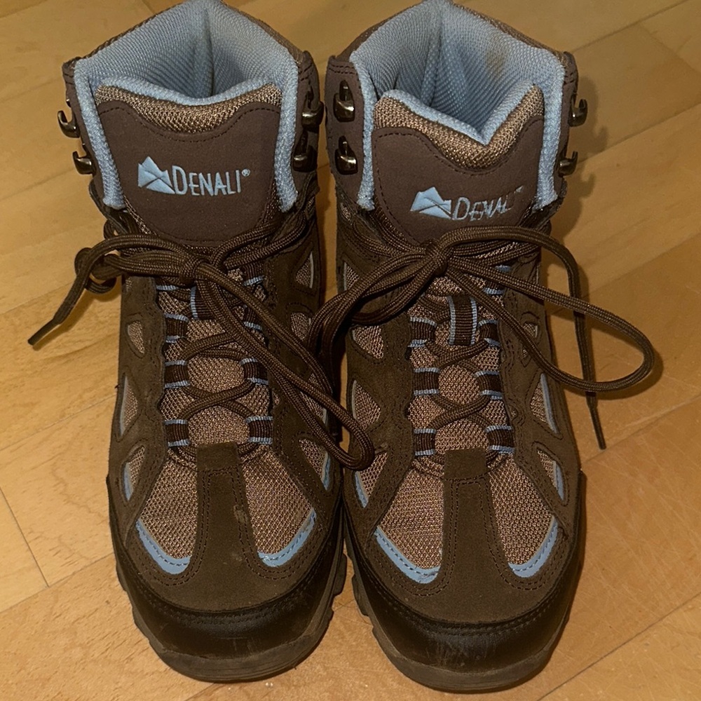 Denali Brown and Blue Hiking Boots
